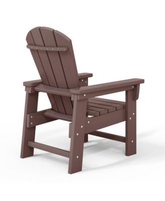 Kids Outdoor Adirondack Plastic Patio Chair (Set of 2)