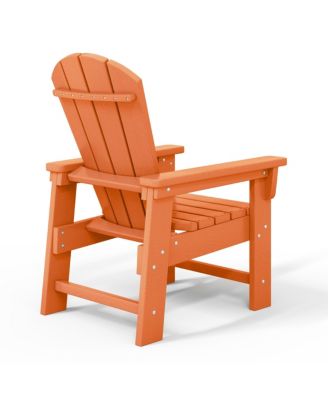 Kids Outdoor Adirondack Plastic Patio Chair Set of 2