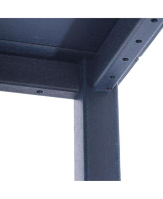 Kids 5-Piece HDPE Outdoor Square Patio Dining Table and Chairs Set