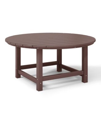 Low Outdoor HDPE Round Patio Coffee Table