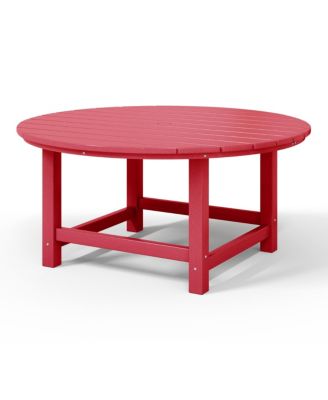 Low Outdoor HDPE Round Patio Coffee Table