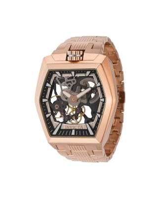 Men's 44014 Akula Mechanical 2 Hand Black, White Dial Watch