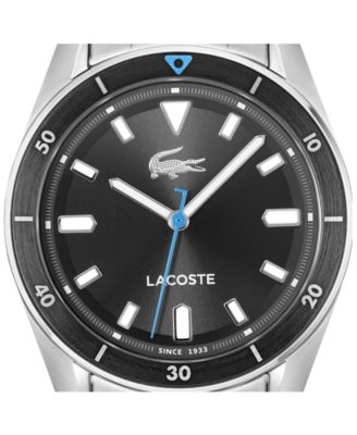 Men's Boston Silver Tone Stainless Steel Bracelet Watch, 39mm