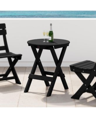 HDPE Outdoor 24.5 Inch Round Portable Folding Patio Dining Table