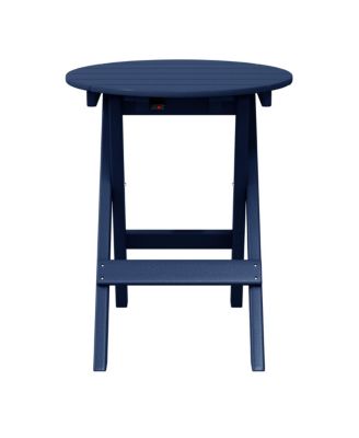HDPE Outdoor 24.5 Inch Round Portable Folding Patio Dining Table