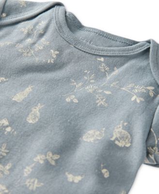 Baby Girls Organic Cotton 3-Pc. Ribbed Bodysuit Set