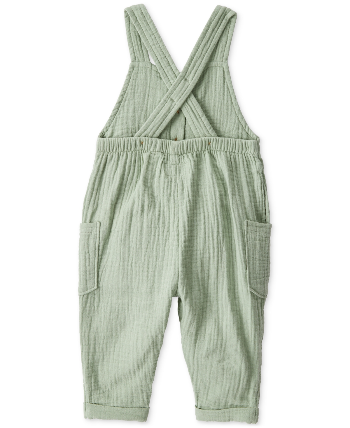Carter's Little Planet By  Baby Neutral Organic Cotton Gauze Overalls In Moss Green