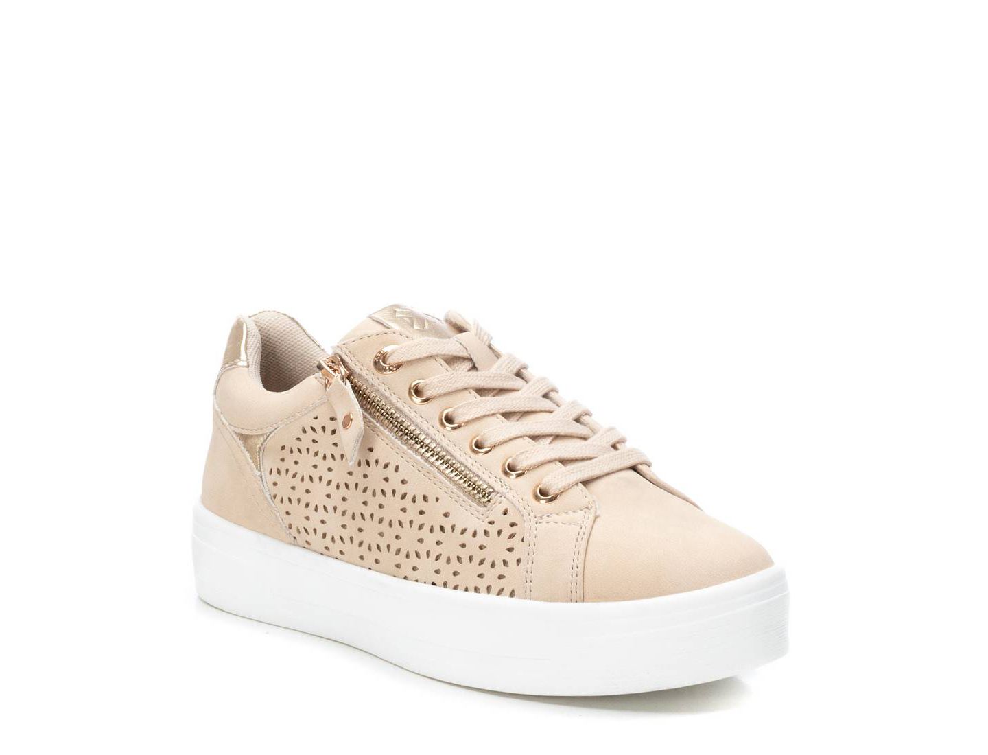 Женские кроссовки XTI Lace-Up, цвет: Бежевый — фото 1