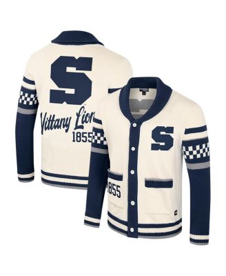 Colosseum - Women's Cream Penn State Nittany Lions Wild Collective Button-Up Jacquard Sweater