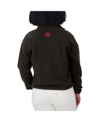 Women's Black Kansas City Chiefs Polar Fleece Half-Zip Jacket