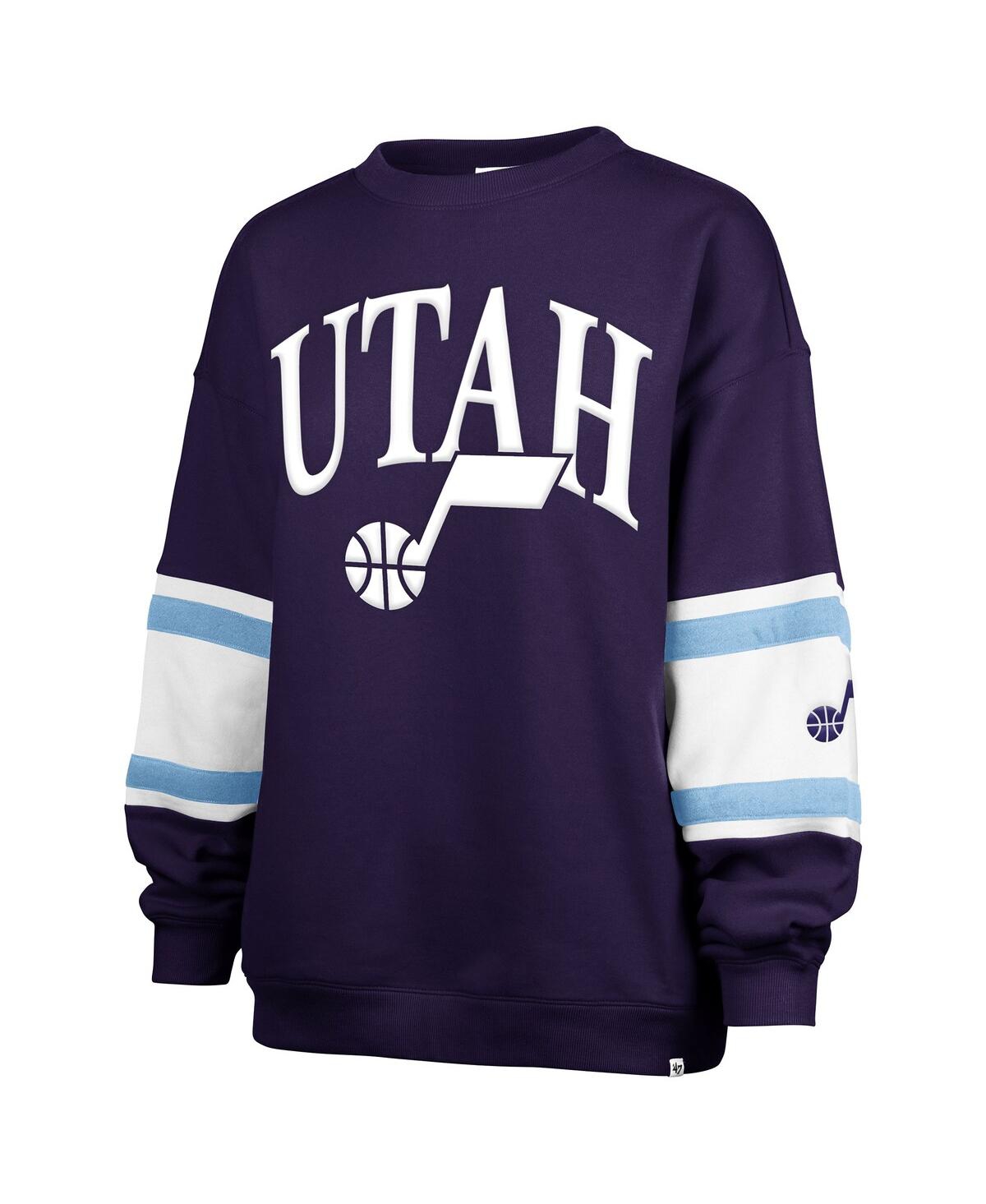 47 BRAND WOMEN'S PURPLE UTAH JAZZ 2024/25 CITY EDITION STEADFAST PANELED PULLOVER SWEATSHIRT 