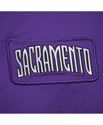 Men's Purple Sacramento Kings Hardwood Classics Nights Team Leader Satin Full-Zip Jacket