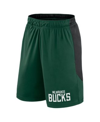 Men's Hunter Green/Black Milwaukee Bucks Launch Performance Shorts