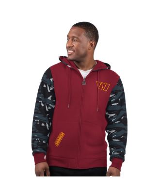 Starter - Men's Burgundy Washington Commanders Thursday Night Gridiron Full-Zip Hoodie