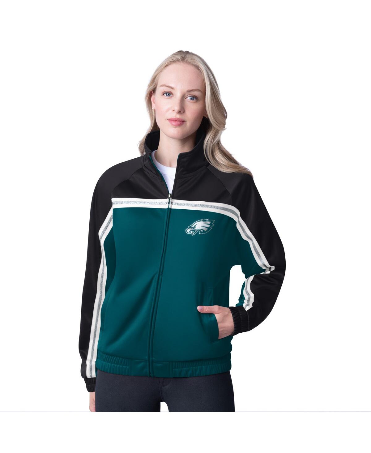 Women's Midnight Green Philadelphia Eagles Post Game Full-Zip Track Jacket - Green