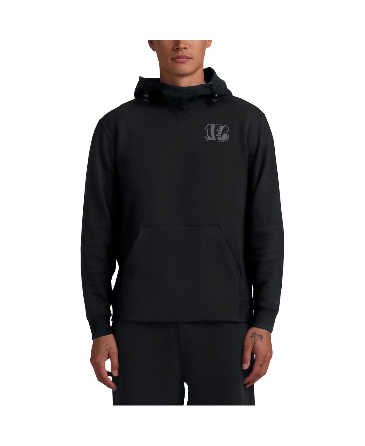 Fanatics Men's And Women's Black Cincinnati Bengals Front Office Tonal Tri-blend Pullover Hoodie In Black
