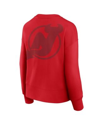 Women's Red New Jersey Devils Elements Flow Pullover Sweatshirt