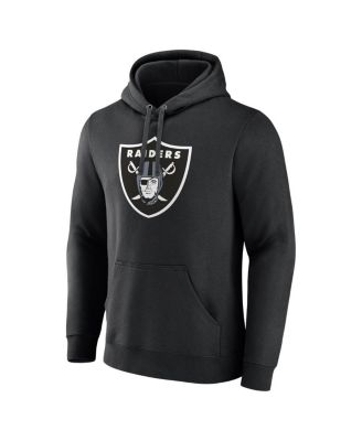 Men's Black Las Vegas Raiders Primary Logo Fleece Pullover Hoodie