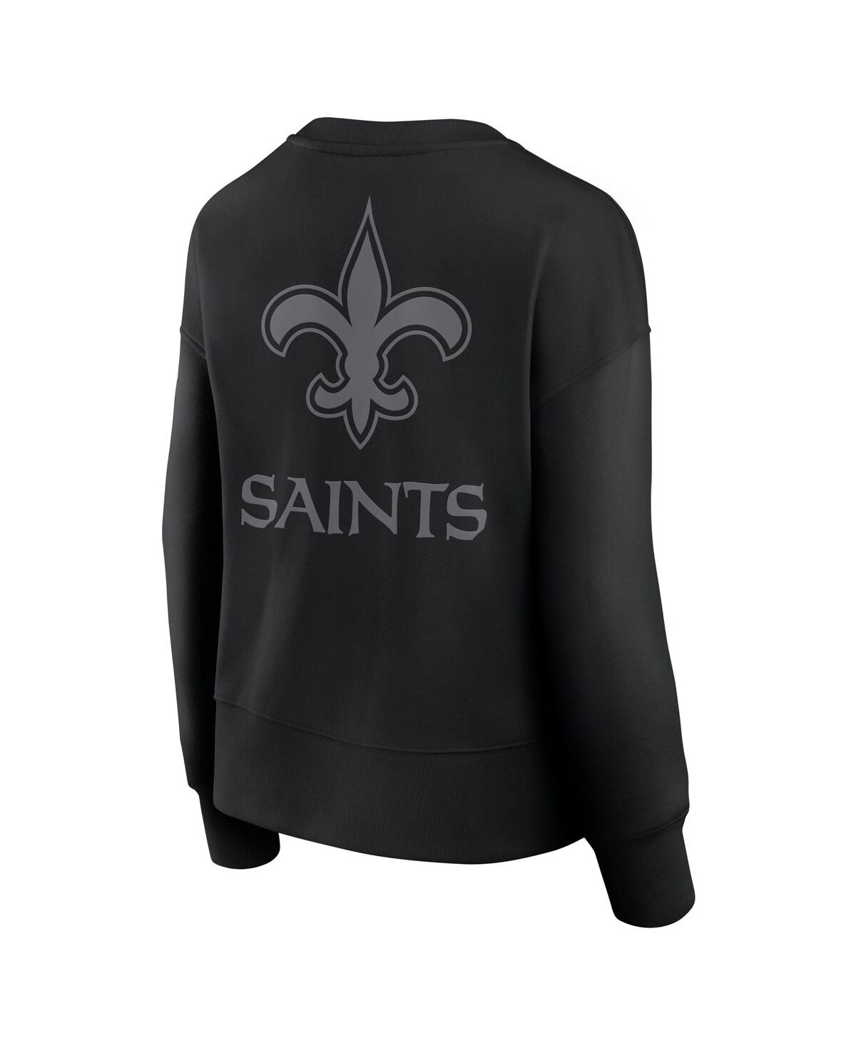 Fanatics Women's Black New Orleans Saints Elements Pullover Sweatshirt In Black