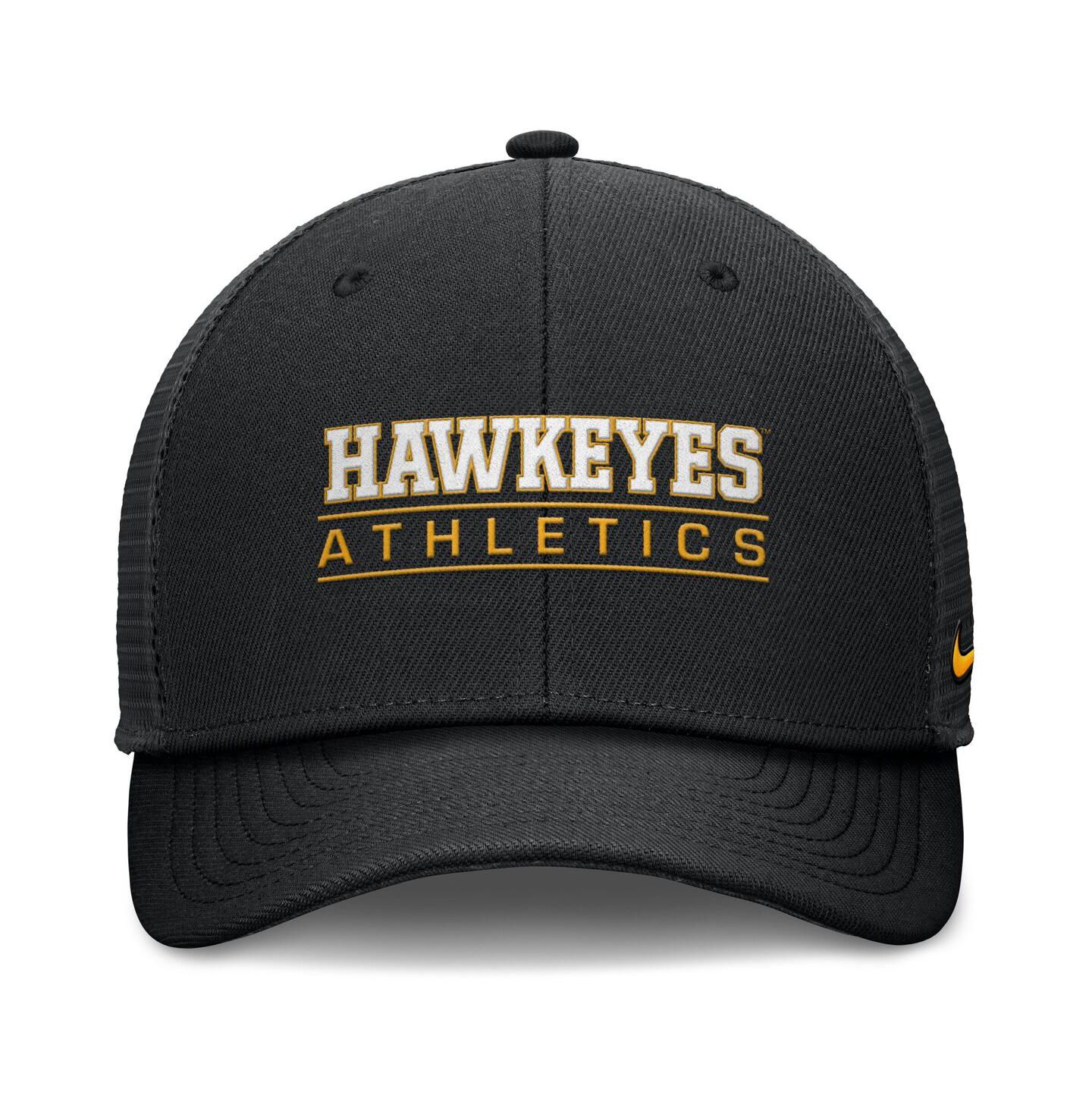 Мужская кепка Nike Black Iowa Hawkeyes Rise Adjustable Hat — фото 2