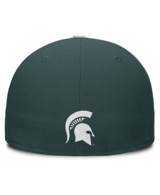 Men's Green/White Michigan State Spartans Two-Tone Primetime Performance Fitted Hat