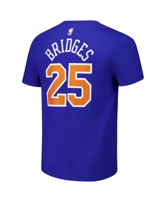 Men's and Women's Mikal Bridges Blue New York Knicks Name Number T-Shirt