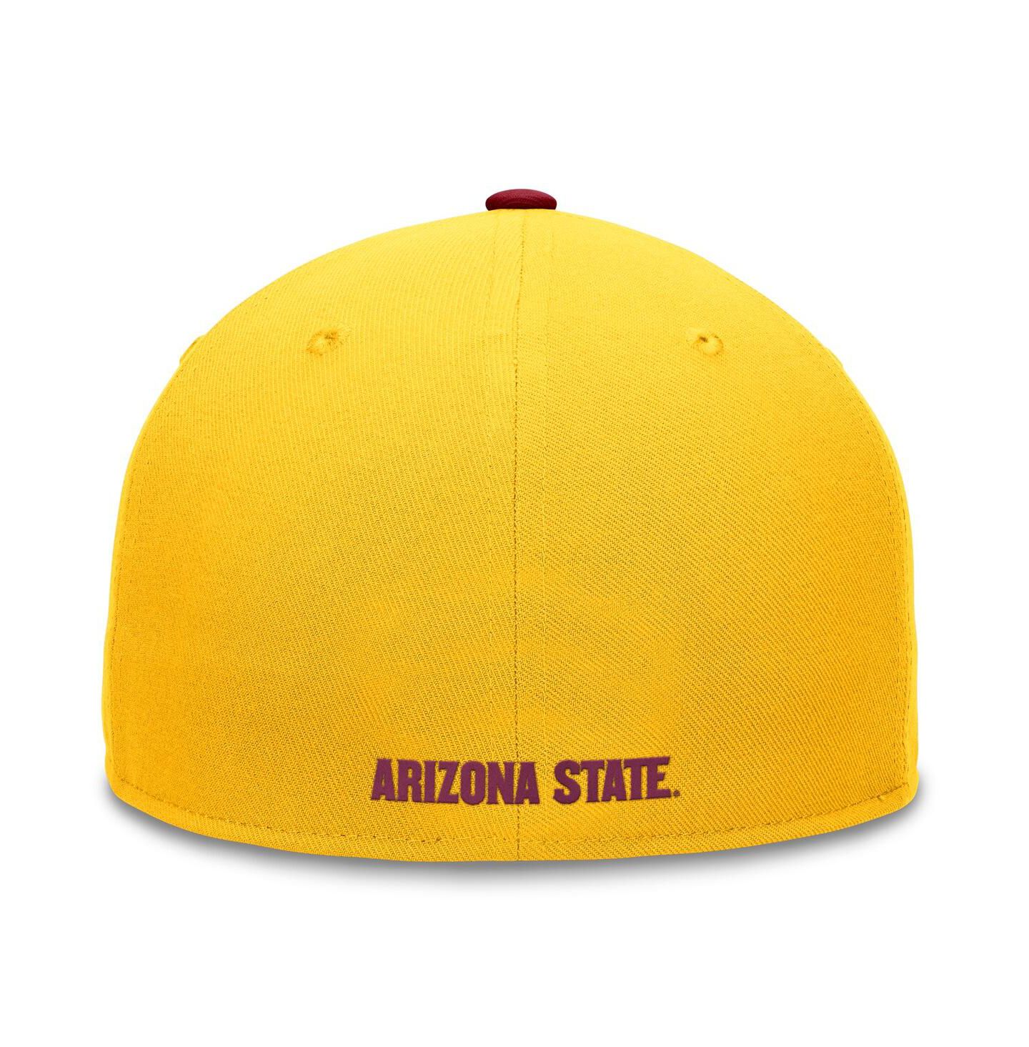 Мужская кепка Top of the World Gold/Maroon Arizona State Sun Devils Rally Two-Tone Fitted Hat — фото 2