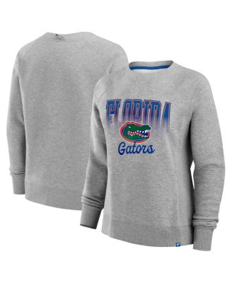 Fanatics - Women's Heather Gray Florida Gators Training Camp Hit Hard Fleece Pullover Sweatshirt