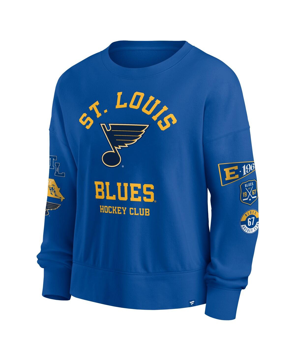 FANATICS WOMEN'S BLUE ST. LOUIS BLUES GO TEAM PULLOVER SWEATSHIRT 