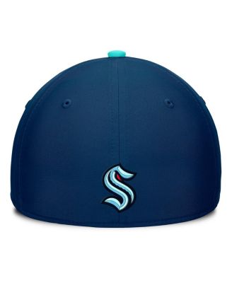 Men's Deep Sea Navy/Light Blue Seattle Kraken Authentic Pro Rink Team Code Flex Hat
