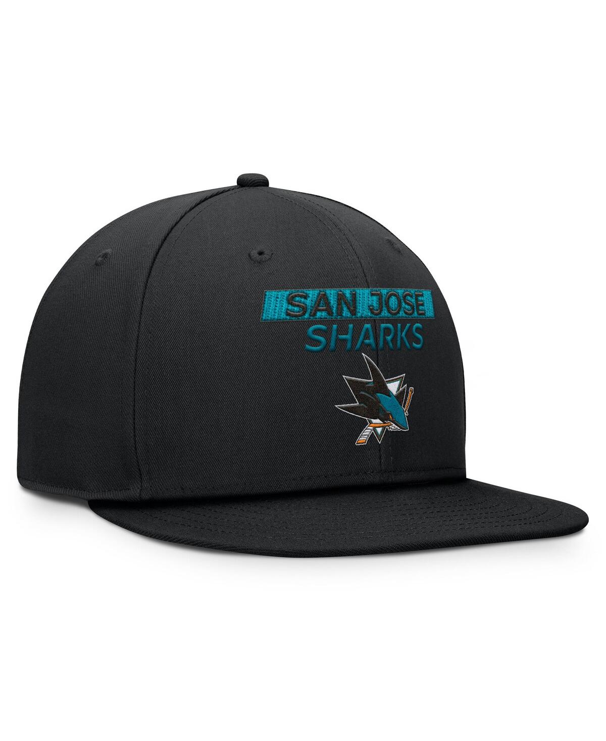 Fanatics Men's Black San Jose Sharks Authentic Pro Prime Snapback Hat In Black