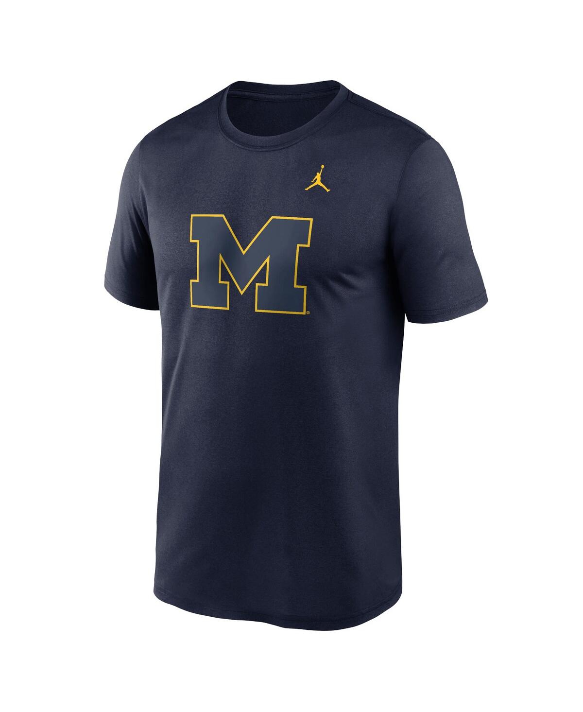 Jordan Men's Navy Michigan Wolverines Color Pop Logo Legend T-shirt In Navy