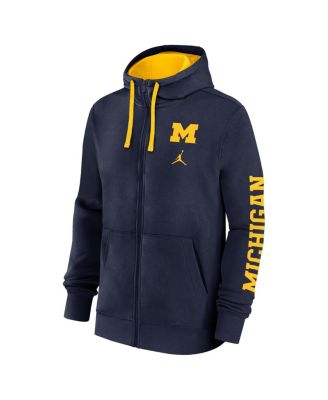 Men's Navy Michigan Wolverines Primetime Primary Mascot Full-Zip Hoodie