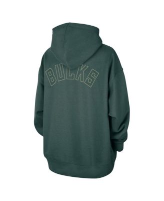 Women's Green Milwaukee Bucks Courtside Statement Edition Oversize Pullover Hoodie