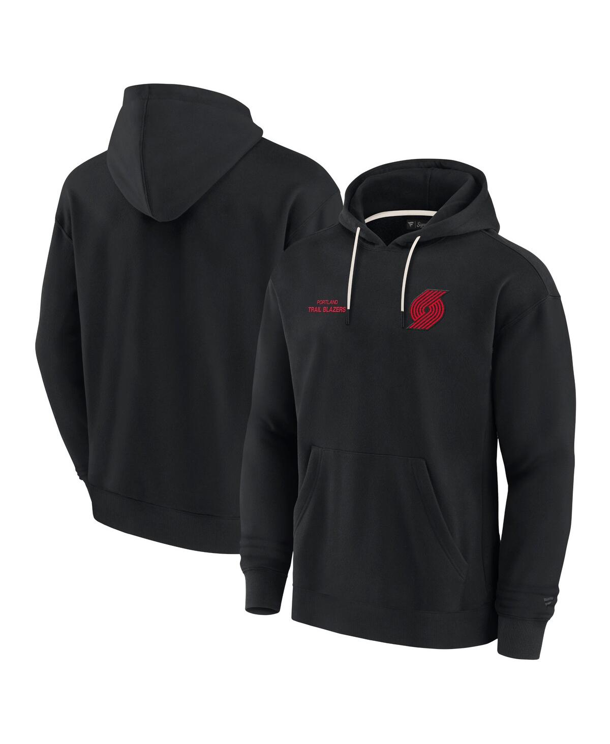 Shop Fanatics Men's And Women's Black Portland Trail Blazers Elements Super Soft Fleece Pullover Hoodie