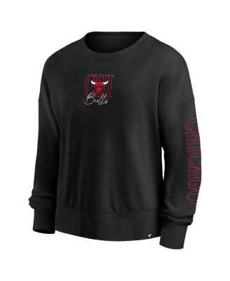 Black Chicago Bulls Oversized Game Day Pullover Sweatshirt