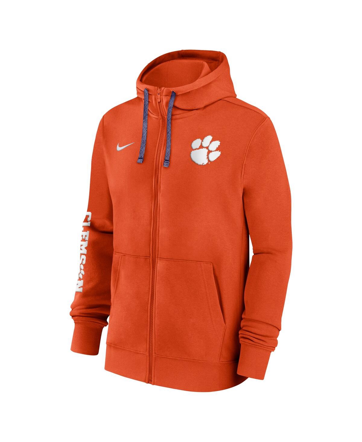 Nike Clemson Tigers Sideline Team Issue  Men's College Full-zip Hoodie In Orange