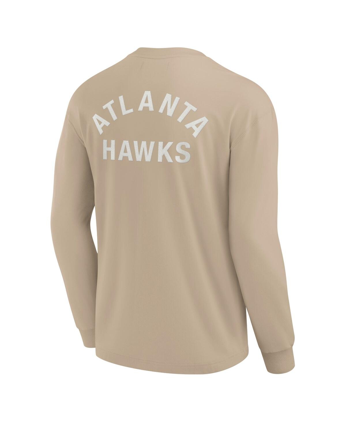 Fanatics Men's And Women's Khaki Atlanta Hawks Elements Super Soft Long Sleeve T-shirt In Khaki