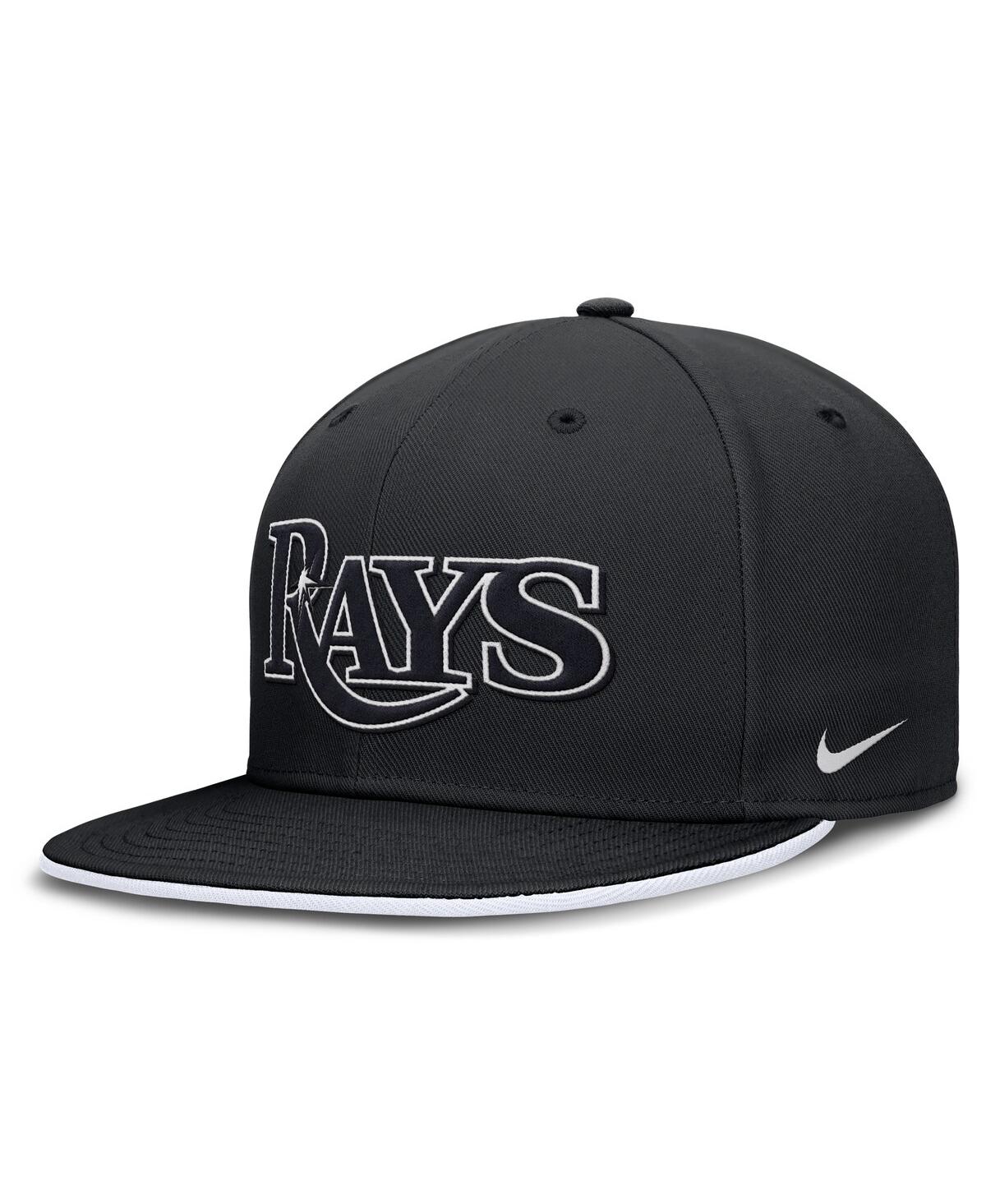 Nike Men's Black Tampa Bay Rays Primetime True Performance Fitted Hat In Black
