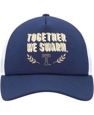 Men's Navy Georgia Tech Yellow Jackets Phrase Foam Front Trucker Adjustable Hat