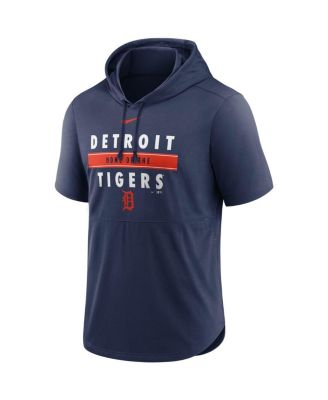 Men's Navy Detroit Tigers Home Team Short Sleeve Hoodie Top