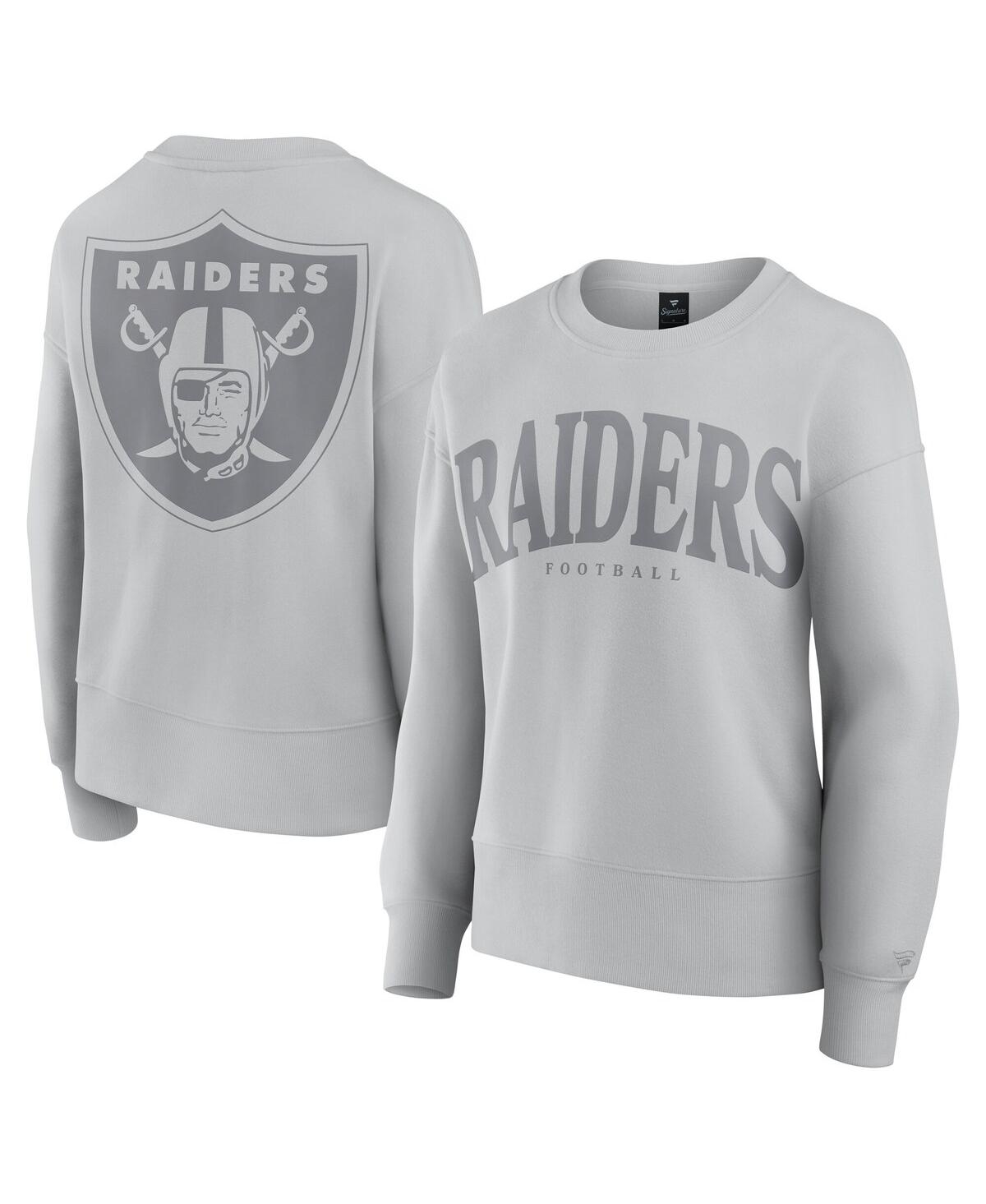 Fanatics Women's Gray Las Vegas Raiders Elements Pullover Sweatshirt In Gray