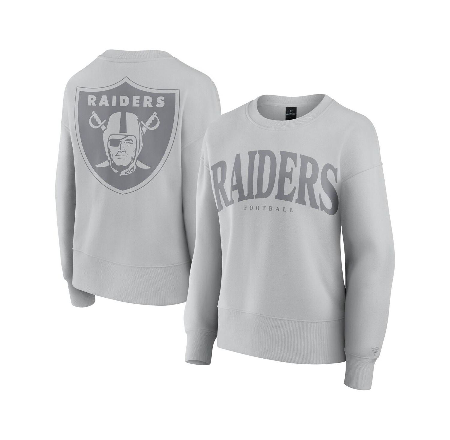 Women's Gray Las Vegas Raiders Elements Pullover Sweatshirt