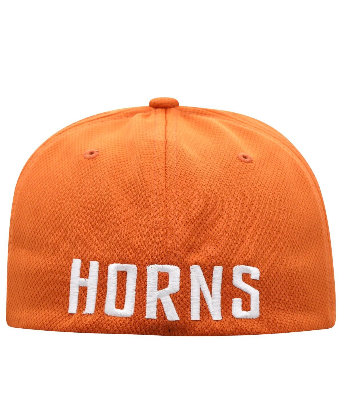 Top Of The World Men's Texas Orange Texas Longhorns Reflex 2.0 Flex Fit Hat In Burnt Orange