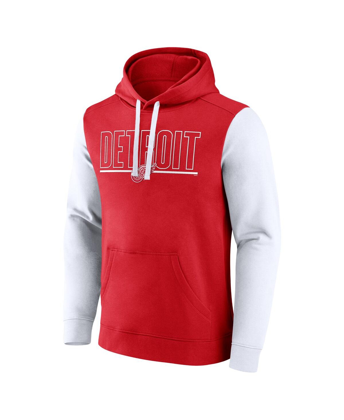 Logo Athletic Men's Red Detroit Red Wings Deliver Fleece Pullover Hoodie In Red