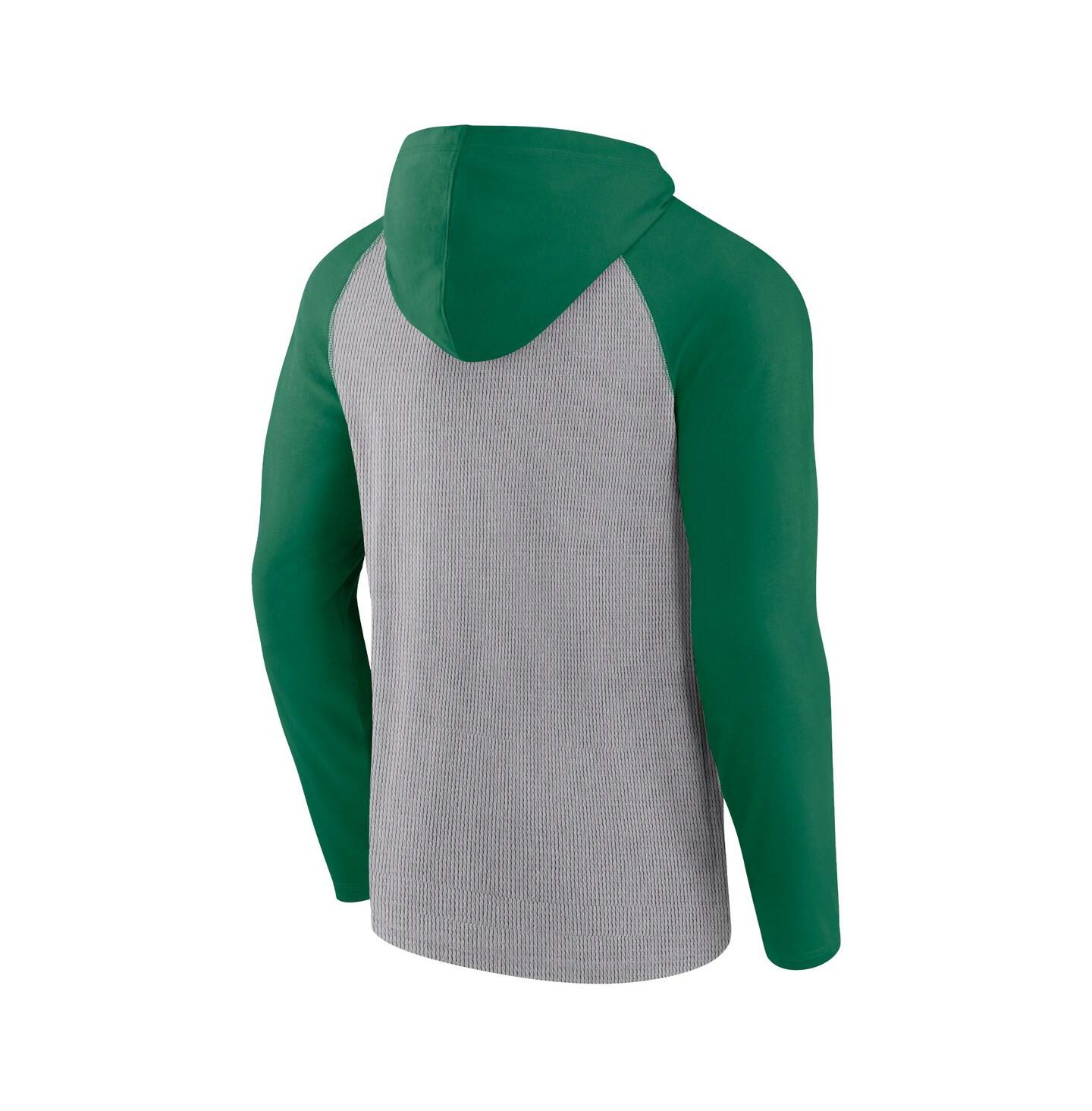 Мужское худи Fanatics Gray/Kelly Green New York Jets Under Center Long Sleeve T-Shirt — фото 3