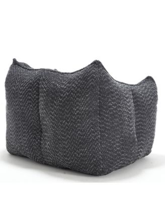 Comfortable Chenille Bean Bag Chair with Armrests for Living Rooms, Bedrooms, Gaming and Watching TV