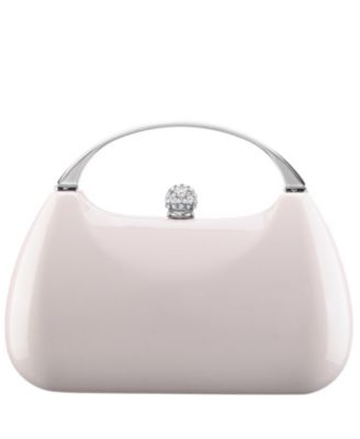 Patent Minaudiere with Metal Handle Clutch