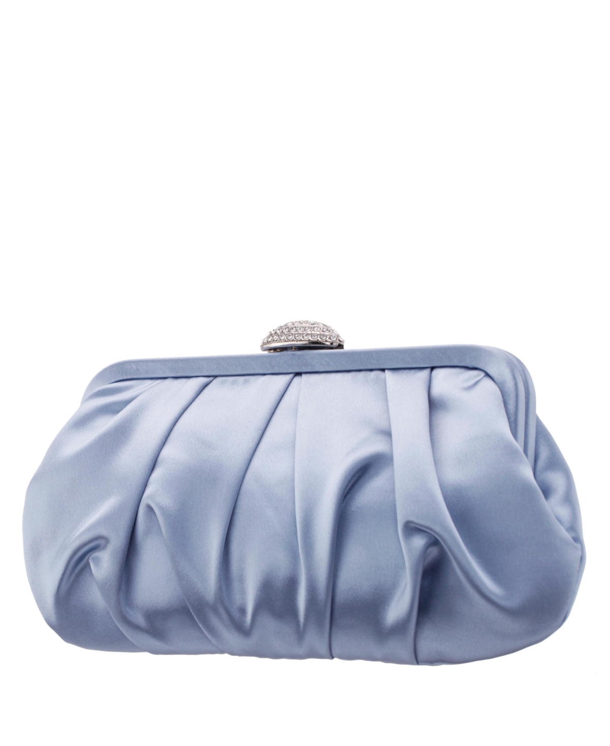 NINA PLEATED FRAME WITH CRYSTAL CLASP CLUTCH 