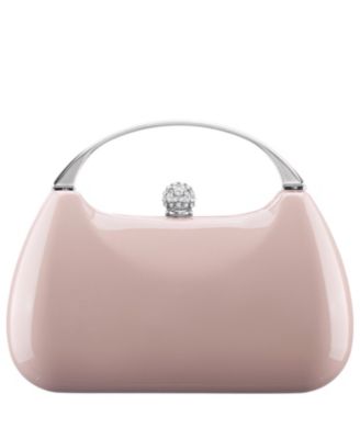 Patent Minaudiere with Metal Handle Clutch